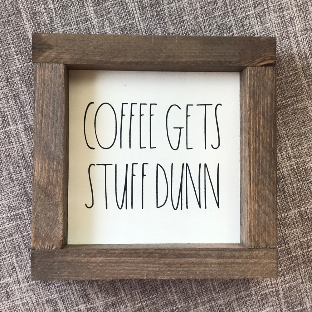 Rae Dunn knock-off wooden coffee kitchen sign